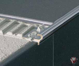 460-410-080/460-410-100/460-410-125. Barras 3,00 metros. Alumínio Anodizado Prata Mate - Deco Stair Nosing - Florentina - Blanke