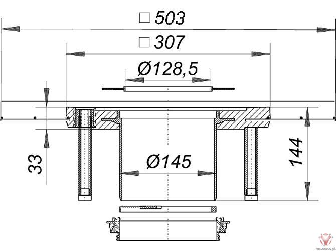 Collar Ceradrain S 15 - Dallmer - Imagem técnica