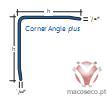 451-280-03025/448-280-04025. Barras 2,50 metros. Aço Inoxidável - Corner Angle Plus - Blanke - Imagem técnica