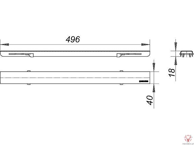 Cover Plate Ceraline Standard 500, Lockable - 526014, 526021, 526038, 526045, 526052, 526069, 526076, 526083, 526090, 526106, 526113, 526120, 526137, 526144, 526151, 526168 - Dallmer - Imagem técnica