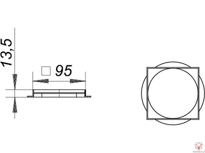 Frame CK 10, 100 x 100 mm - Dallmer - Imagem técnica