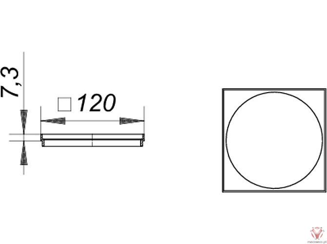 Frame CK 12, 120 x 120 mm - Dallmer - Imagem técnica