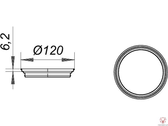 Frame CSR 12, Ø 120 mm - Dallmer - Imagem técnica