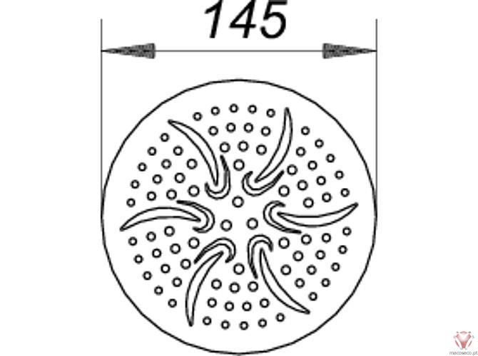Grate Astra Pavo 145, Ø 145 mm - 501820 - Dallmer - Imagem técnica