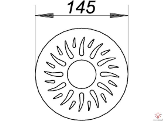 Grate Astrastone Sirius 145 Nero Assoluto Zimbabwe - 501837 - Dallmer - Imagem técnica