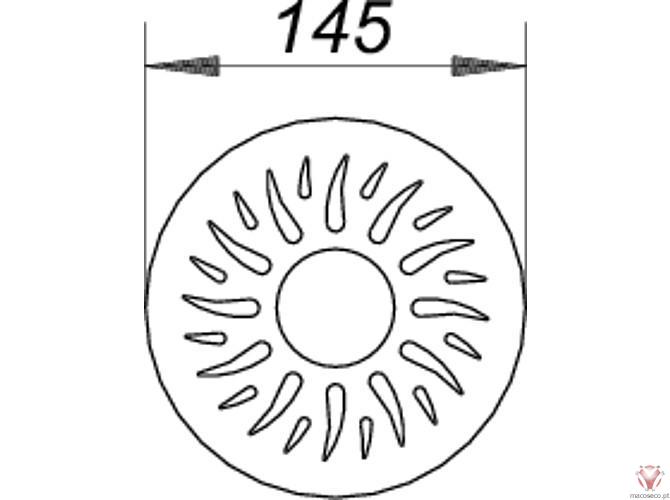 Grate Astrastone sirius Individuell 145 - 501868 - Dallmer - Imagem técnica