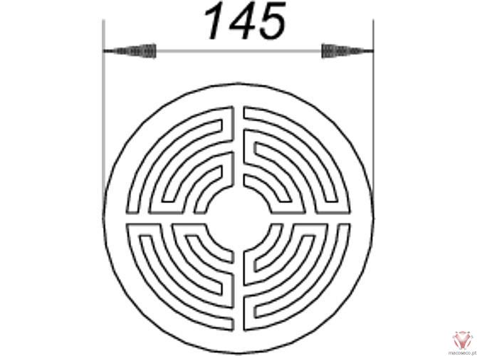Grate Galaxy 145, Ø 145 mm - 502285 - Dallmer - Imagem técnica