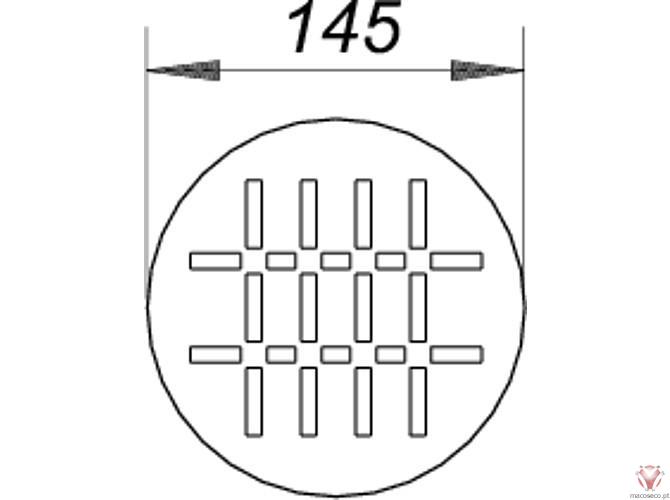 Grate Puls 145, Ø 145 mm - 502308 - Dallmer - Imagem técnica