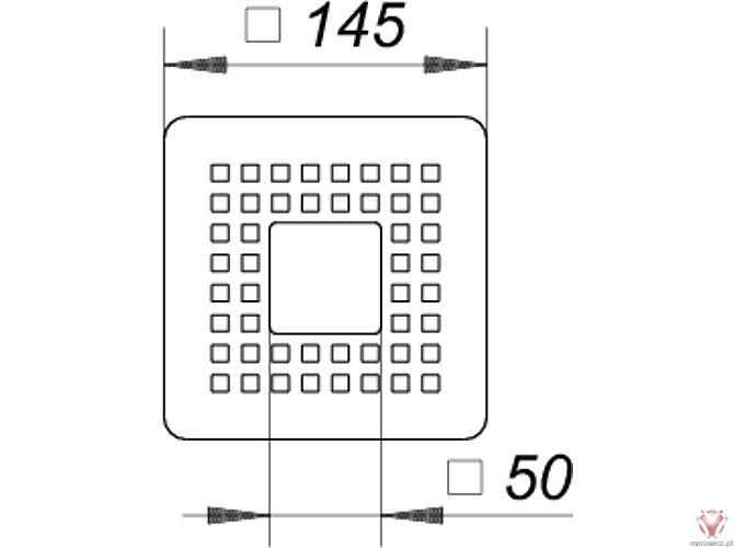 Grate QuadraStone Individuell 145r10 - 502117 - Dallmer - Imagem técnica