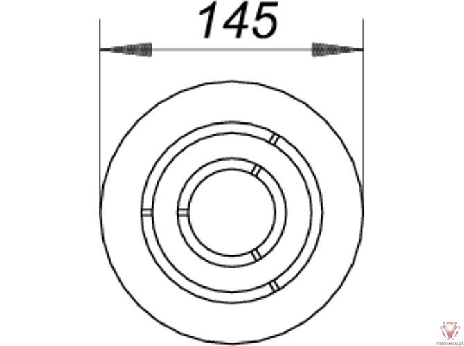 Grate Saturn 145, Ø 145 mm - 502292 - Dallmer - Imagem técnica