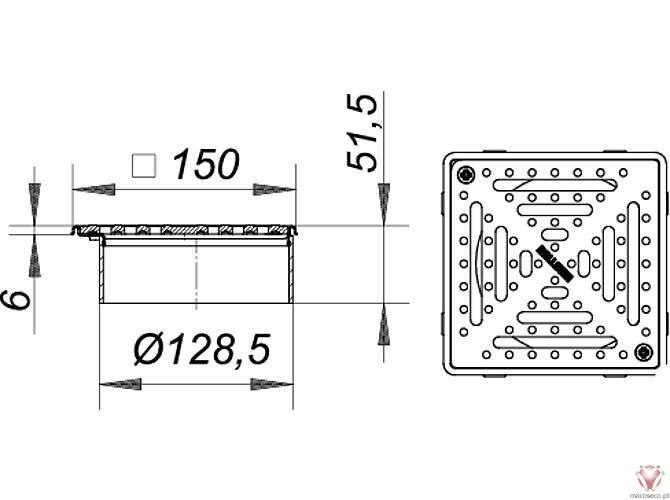 Grating VSR 15 - Dallmer - Imagem técnica