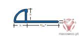 347-410-06025/347-410-08025/347-410-10025/347-410-12525. Barras 2,50 metros. Alumínio Anodizado Prata Mate - Quarter Circle Tile Trim Alumínio – Blanke - Imagem técnica