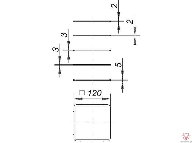 Shim Kit Type N 120 x 120 mm - 495617 - Dallmer - Imagem técnica